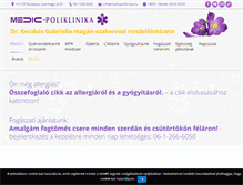 Tablet Screenshot of medicpoliklinika.hu